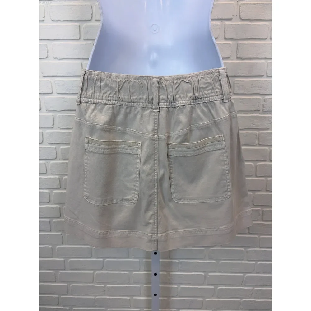 Splendid Cargo Mini Skirt Khaki Snap Front XS
